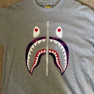 Bape shark face tee
